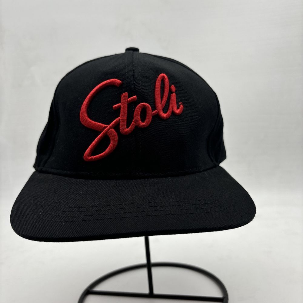 Vintage Stoli Vodka Adjustable Hat Cap  Black/Red Make It Loud And Clear Graphic